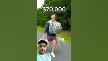 Sprinting with More and More Money mrbeast#YouTube#video#viral#short