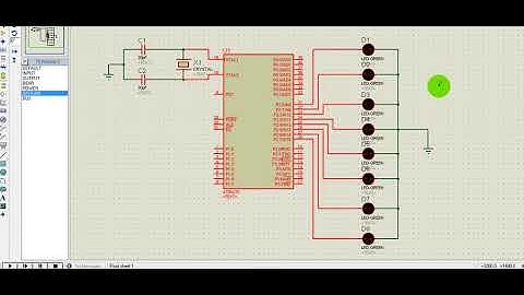 8051 - LED blinking by methode 1 in proteus
