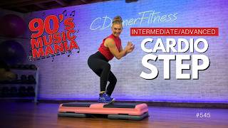 60 MIN - 90's STEP AEROBICS WORKOUT | Fun Cardio STEP (Intermediate - Advanced ) #545