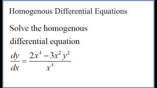 Differential Equation (20): Homogeneous First-Order Differential Equation