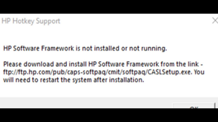 Lỗi hp software framework is not installed in the system năm 2024