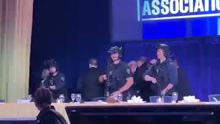 The White House Correspondents’ Dinner was evacuated by Secret Service agents for safety.