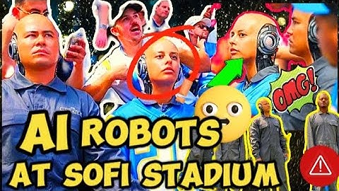 AI ROBOTS ATTENDED THE CHARGERS & DOLFINS GAME SHOCKING FANS AT SOFI STADIUM for the charger