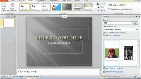 PowerPoint 2010 Using Design Templates