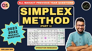01 | Simplex Method Part 1 | MAKAUT PYQ | Optimal Solution | Slack | Surplus | Operation Research