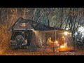 Camping sous de fortes pluies  nuit douillette avec le bruit de la pluie dans la tempte  ikamper