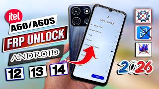Itel A60 /A60s ( FRP ) Unlock Method | PIN ,Pattern,Password || No Share No Settings Not Opening