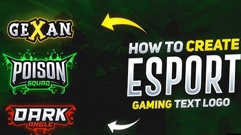 How to make Esports Custom Text Logo on Android#logo