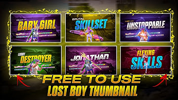 [ Free To Use ] Lost Boy Thumbnail Pack 🥰 || BGMI Free Montage Thumbnail 🔥|| 4K HD .#lostboy