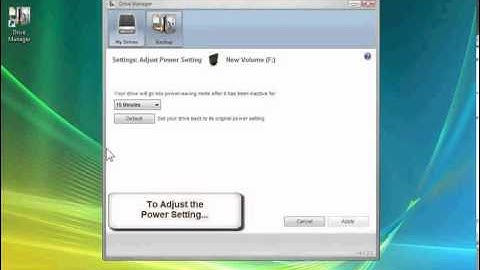 Adjust Power Setting - Windows Vista