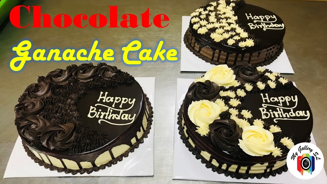 CHOCOLATE GANACHE ICING CAKE YouTube