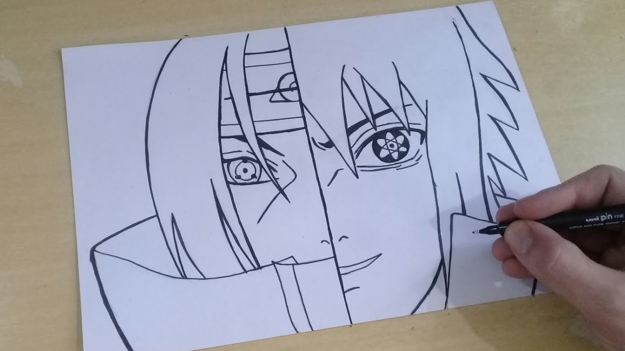 Desenhando ITACHI AO VIVO 