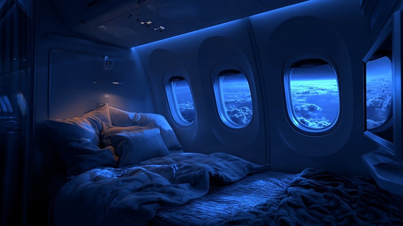 Airplane White Noise | Ad-Free Jet Sound | 12 Hour Black Screen | Sleep Deeper & Relax Fully