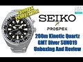 Too Big? | Seiko Prospex 200m Kinetic Quartz GMT Diver SUN019 Unbox & Review
