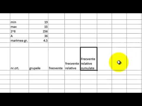 Analiza Statistica- Gruparea pe intervale a datelor statistice cu Excel