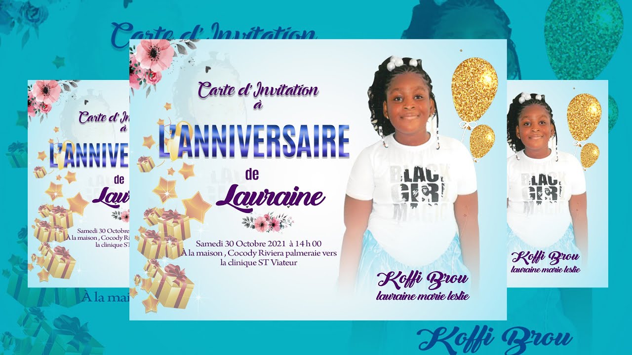 faire carte d'invitation dans Photoshop cc 