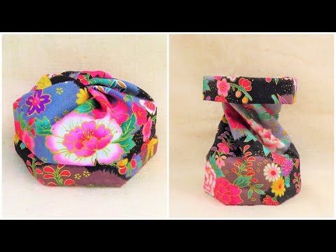 巾着トートバッグ 作り方 ねこ柄 裏地付き マチ付き How To Make A Drawstring Tote Bag Youtube