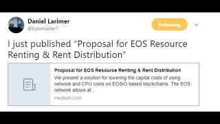 EOS CPU renting model, new snapshots, and other EOS news.