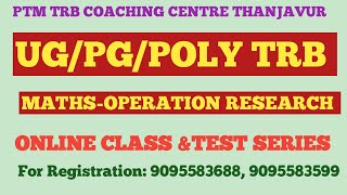 UG/PG/POLY TRB -OPERATION RESEARCH