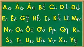 Thanh nấm - Dạy bé học tập đọc bảng chữ cái tiếng việt / Học chữ in Hoa, chữ thường đầy đủ, mới nhất