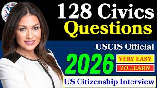 128 Civics Questions and answers RANDOM Order | 2025 version Civics Test | US Citizenship #n400
