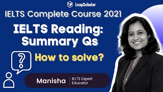 IELTS READING | SUMMARY QUESTIONS