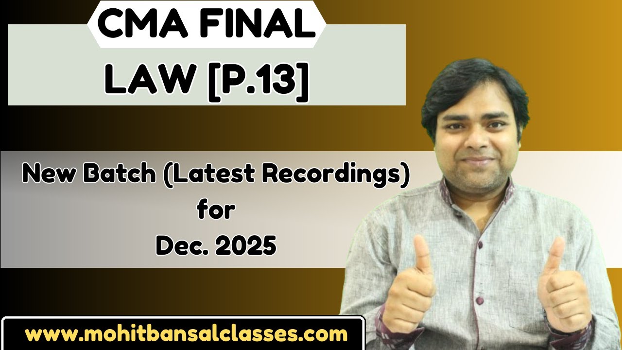 CMA FINAL - LAW || NEW BATCHES FOR DEC. 2025 || NEW & LATEST RECORDINGS ...