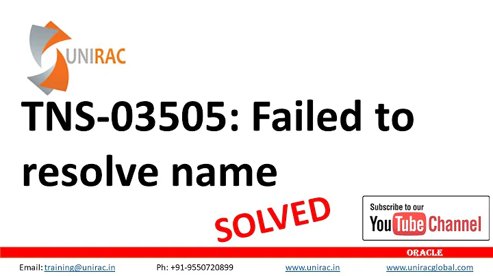 TNS 03505 || how to resolve TNS-03505: Failed to resolve name.  [solved] ✅ || 03505