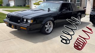Finally replacing my lowering springs on the Buick Grand National with these
