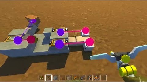 Scrap Mechanic Tutorial - 2-way switches (XOR Gate) - 1 Door, 2 Switches