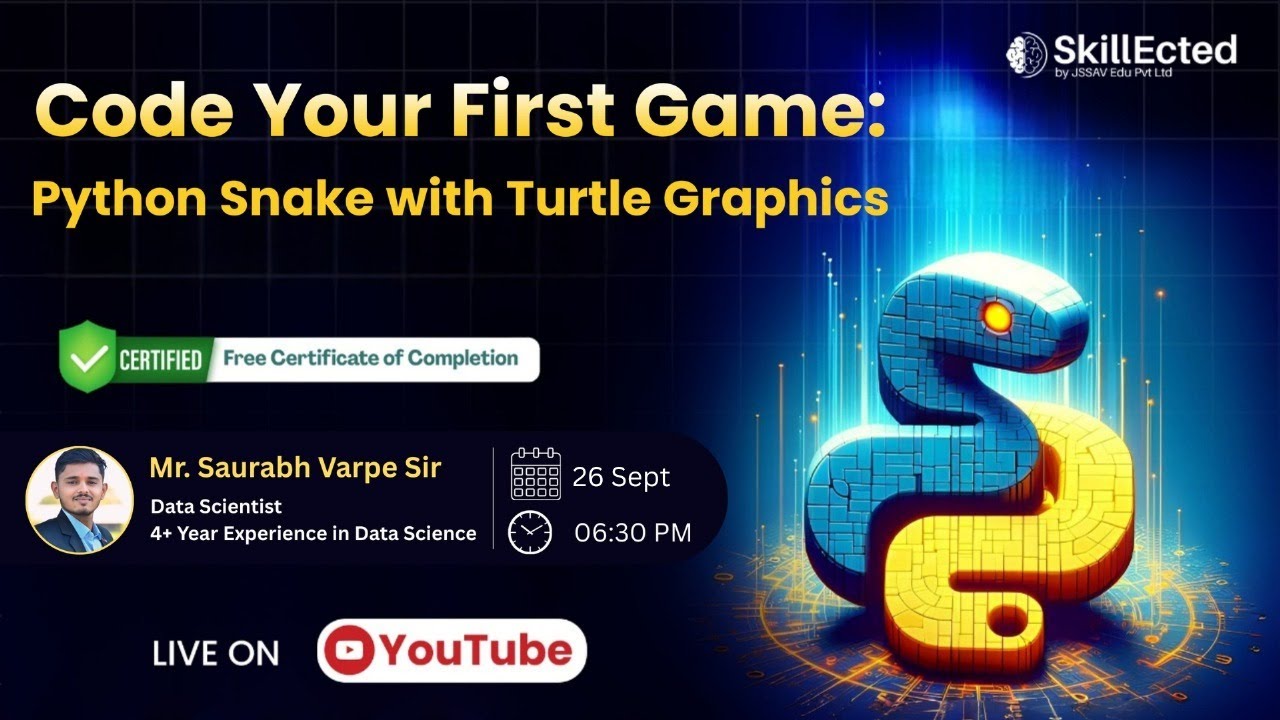 Code Your First Game: Python Snake with Turtle Graphics