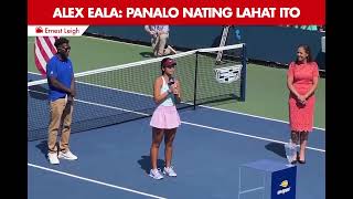 Nagsalita ng Tagalog si Alex Eala matapos manalo sa 2022 US Open