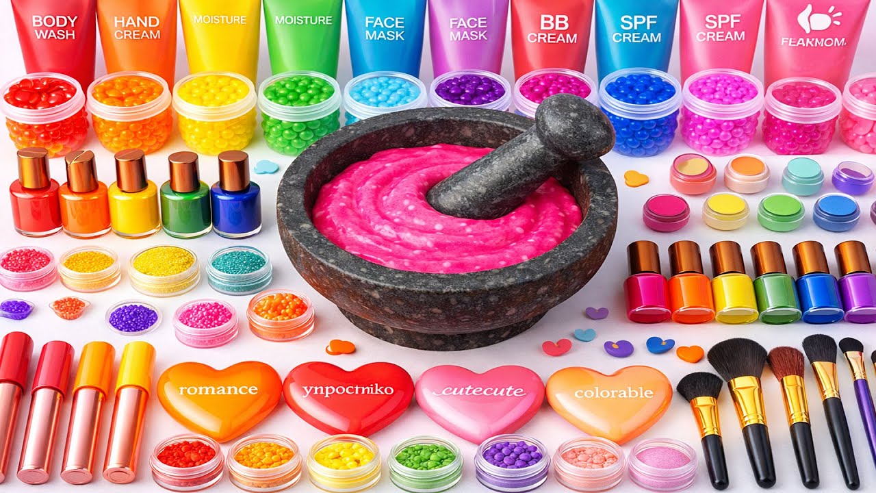 Relaxing Slime ASMR | DIY Mixing Makeup, Eyeshadow & Toothpaste