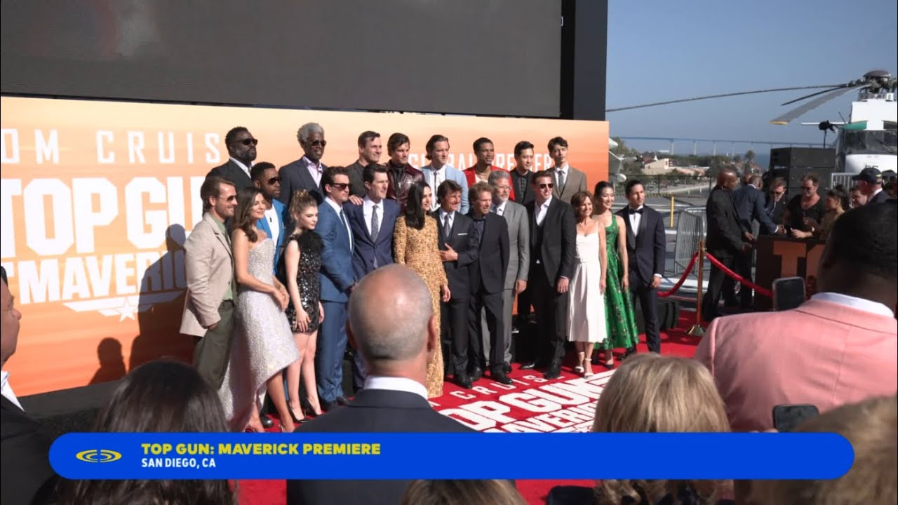 The cast of Top Gun: Maverick on the red carpet at the San Diego world premiere | Cineplex