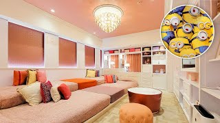 Japonya'daki Minions Hotel'in Girly Pink Room'unda kalmak👸💗 | Hotel Universal Port | ASMR