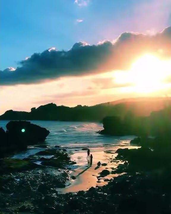 Senja pantai polosan buat story wa