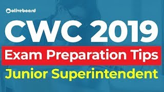 CWC Junior Superintendent 2019 | Prelims Preparation Strategy