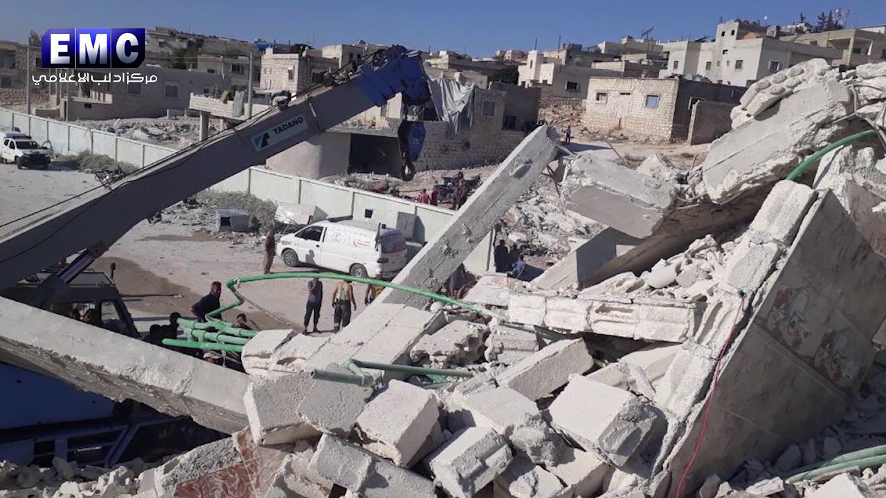 إنفجار داخل مدينة سرمدا شمال إدلب يخلف عشرات الشهداء و الجرحى من المدنيين شهيد بابايي