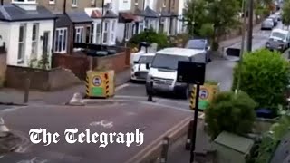 video: Watch: Vandals set fire to LTN bollards in Oxford