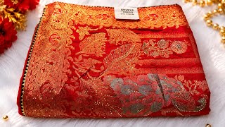 ब्यूटीफुल साड़ी💕❤️ जो हर महिला पर जादू कर देगी🥰 #newfancysarees #designersarees #weddingsarees #saree