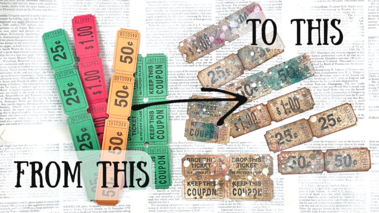 From Bright to Vintage | Alter Carnival Tickets Tutorial | Easy | 🦋 ShanoukiArt 🦋🧿