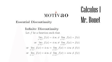 Calculus | Essential Discontinuity | Infinite Discontinuity