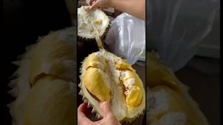 Easy way to peel durain fruit.