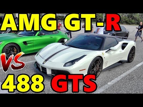 ferrari-488-gts-vs-amg-gtr--1/4-mile-drag-race---roadtest®