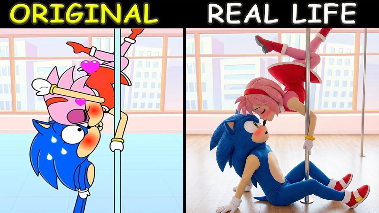 AMY Rose Kiss SONIC! HAPPY | The Sonic Tapes Animation | Original vs Plush Toys