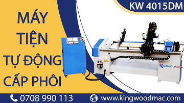 Máy tiện chà nhám tự động cấp phôi KW-4015DM I Máy tiện cnc tự động