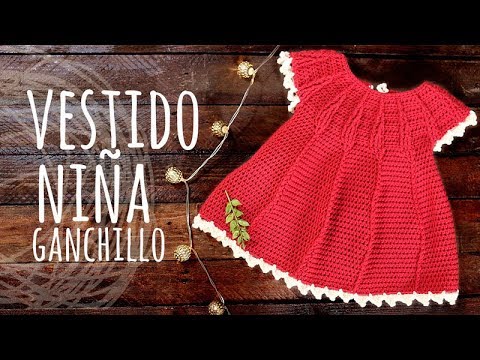 Tutorial Vestido Bebé Niña Fácil Rojo Ganchillo | Crochet - YouTube