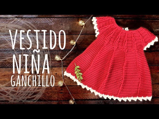 Tutorial Vestido Bebé Niña Fácil Rojo | Crochet - YouTube