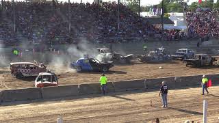 Monroe County Fair 2022 Demolition Derby (6pm show) Heat 1 (8-2-2022) Monroe,Michigan