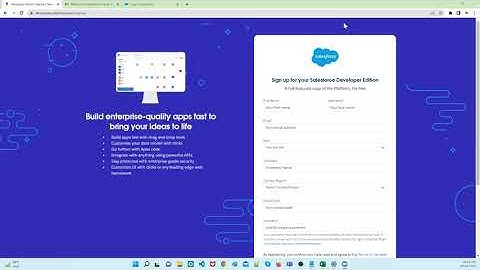 How to sign up for free Salesforce Developer Edition?